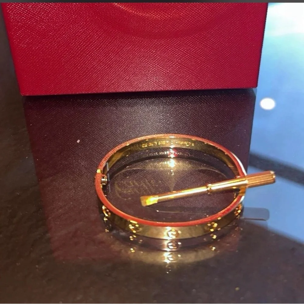 Gold Plated Love Bracelet with Matching Screwdriver